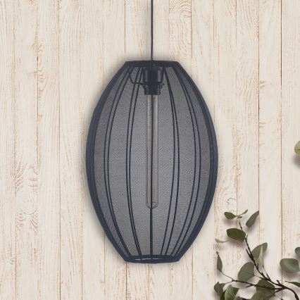 Luster na sajli KAREI 1xE27/20W/230V pr. 30 cm crna