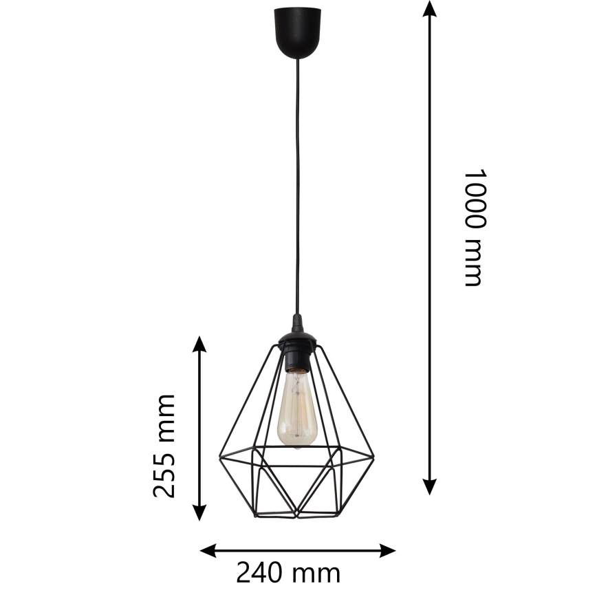 Luster na sajli KARO 1xE27/15W/230V