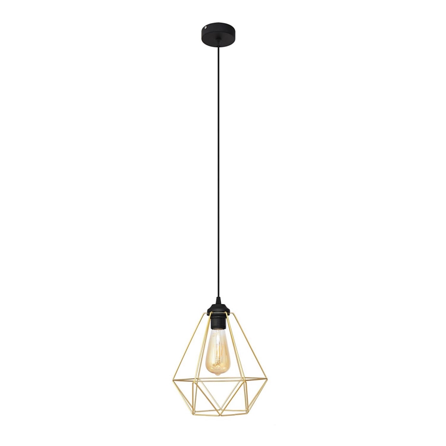 Luster na sajli KARO 1xE27/15W/230V zlatna/crna