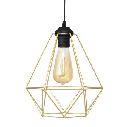 Luster na sajli KARO 1xE27/15W/230V zlatna/crna