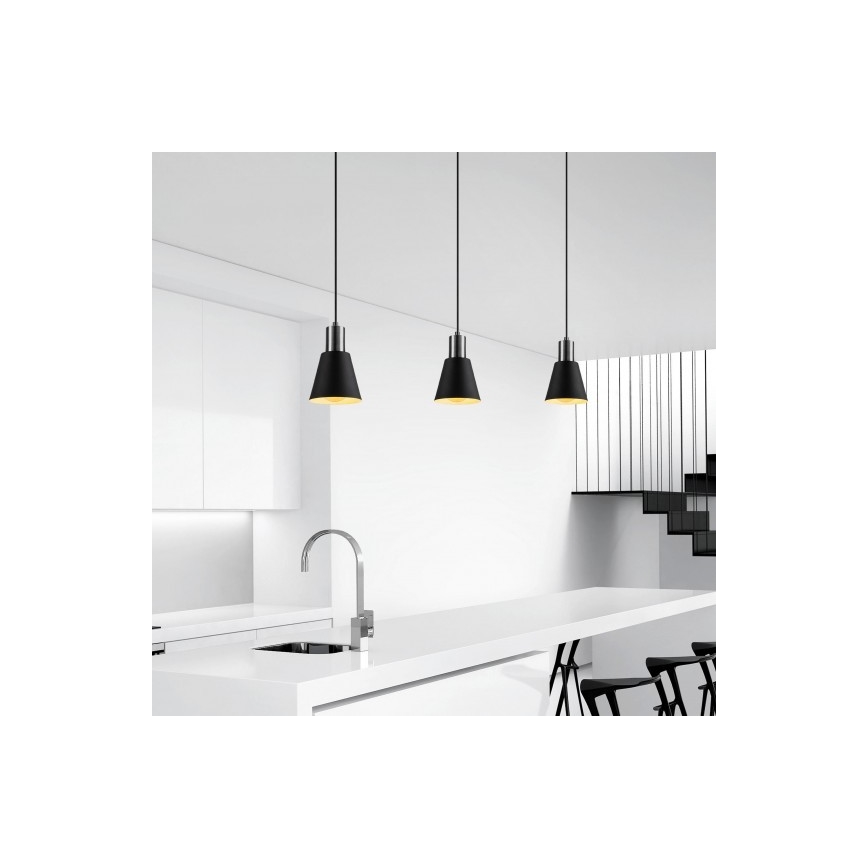 Luster na sajli KEM 1xE27/40W/230V crna