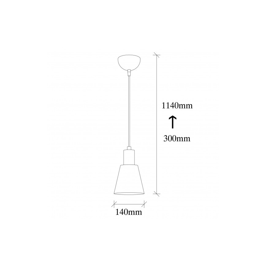 Luster na sajli KEM 1xE27/40W/230V crna