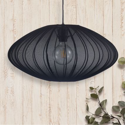 Luster na sajli KINU 1xE27/20W/230V pr. 50 cm crna