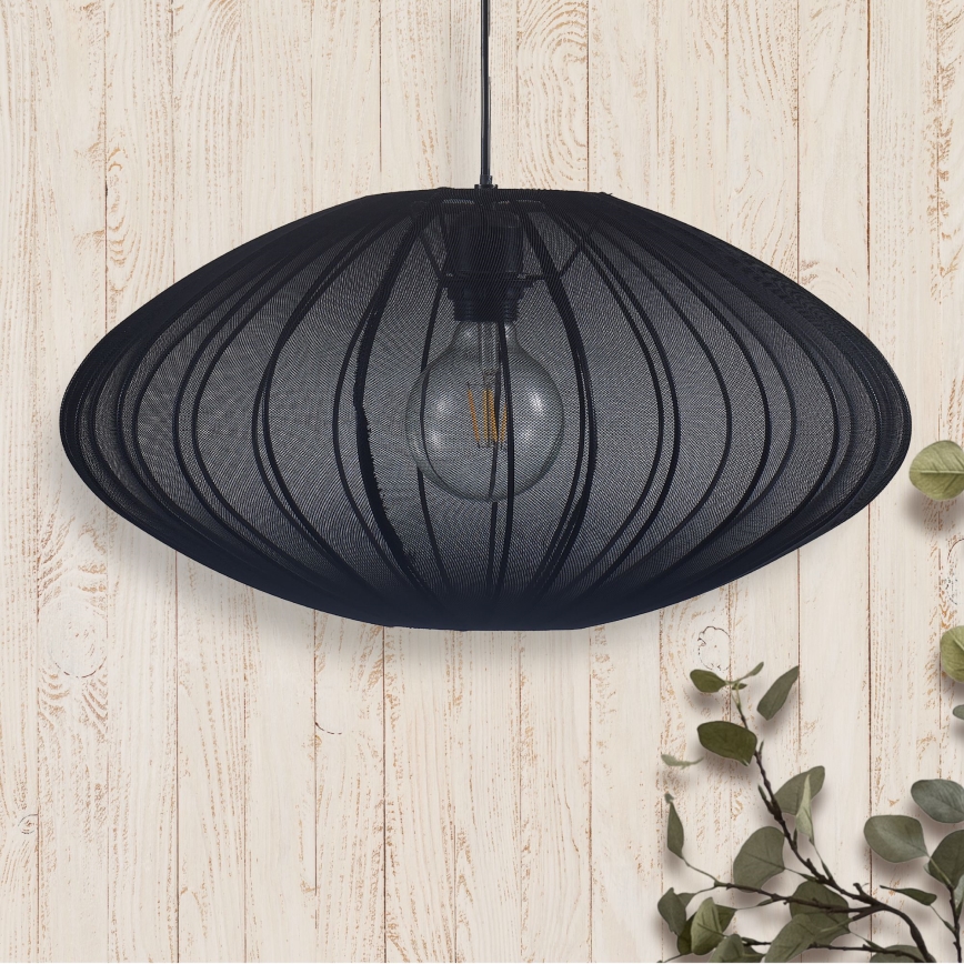 Luster na sajli KINU 1xE27/20W/230V pr. 50 cm crna