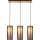 Luster na sajli KIOTO 3xE27/40W/230V crna/buk
