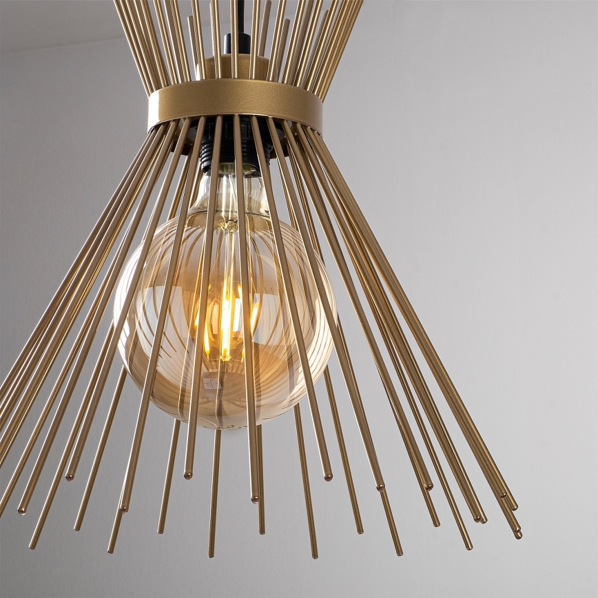 Luster na sajli KIRPI 3xE27/40W/230V zlatna