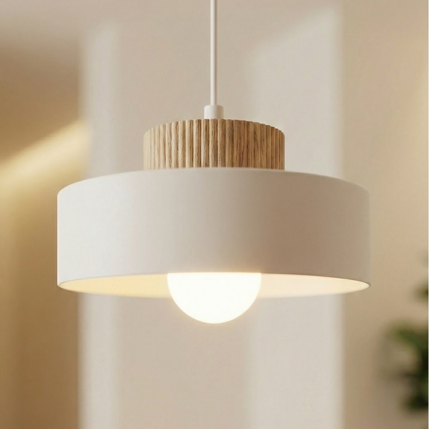 Luster na sajli KIVI 1xE27/15W/230V bijela