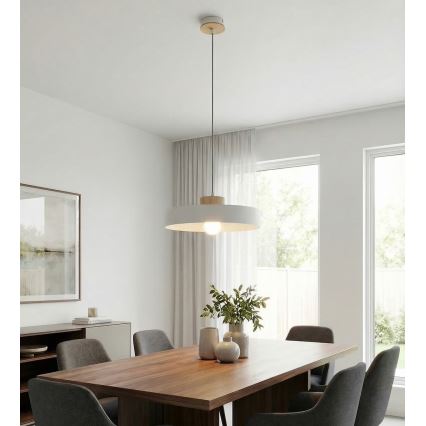Luster na sajli KIVI 1xE27/15W/230V bijela