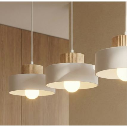 Luster na sajli KIVI 3xE27/15W/230V bijela
