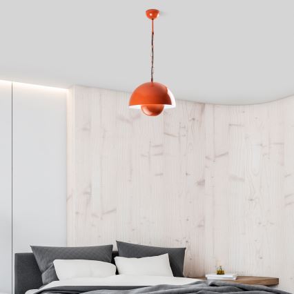 Luster na sajli KURE 1xE27/40W/230V narančasta