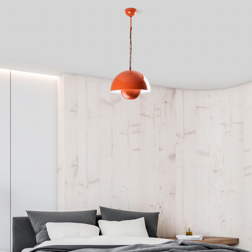Luster na sajli KURE 1xE27/40W/230V narančasta