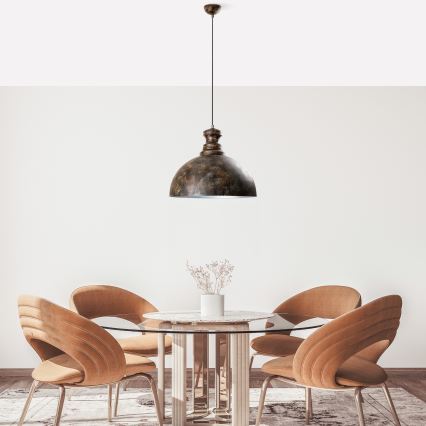 Luster na sajli KURE 1xE27/40W/230V pr. 40 cm siva