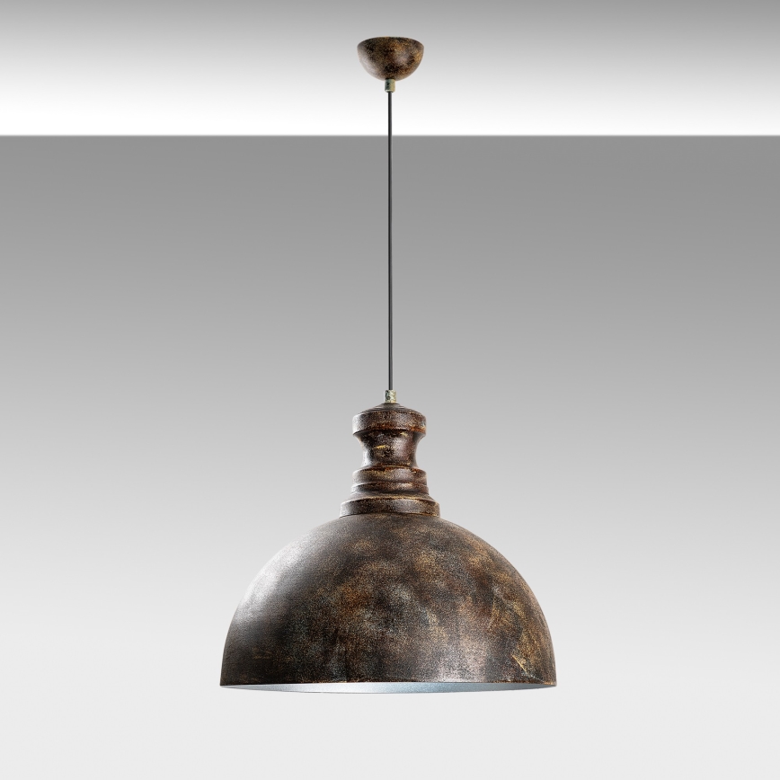 Luster na sajli KURE 1xE27/40W/230V pr. 40 cm siva