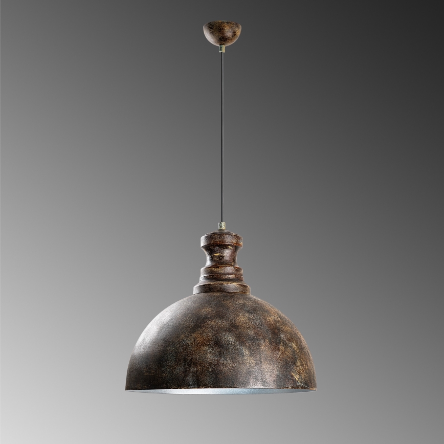 Luster na sajli KURE 1xE27/40W/230V pr. 40 cm siva