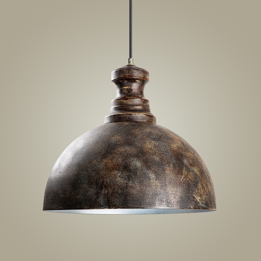 Luster na sajli KURE 1xE27/40W/230V pr. 40 cm siva