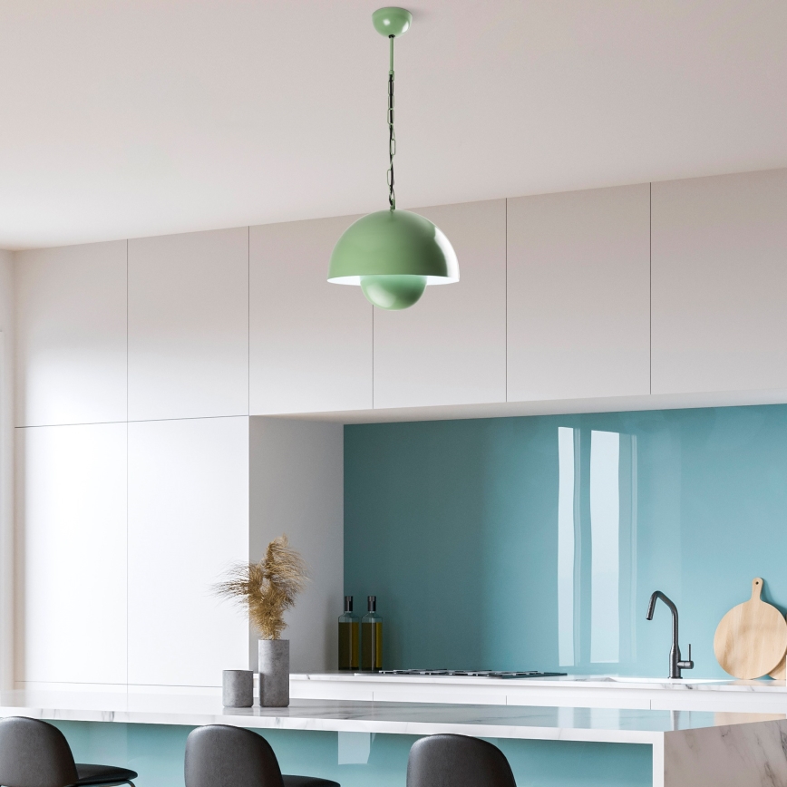 Luster na sajli KURE 1xE27/40W/230V zelena