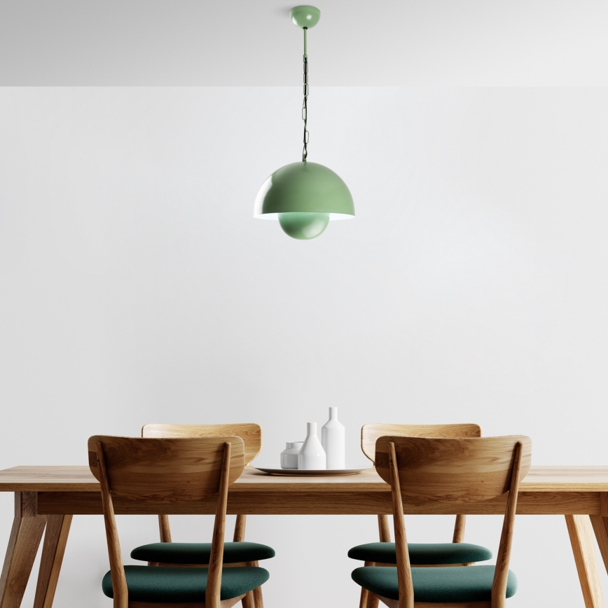 Luster na sajli KURE 1xE27/40W/230V zelena