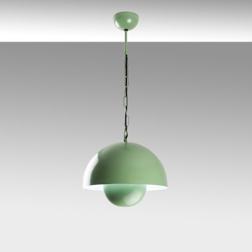 Luster na sajli KURE 1xE27/40W/230V zelena