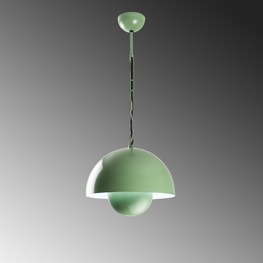 Luster na sajli KURE 1xE27/40W/230V zelena