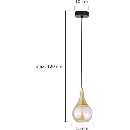 Luster na sajli LACRIMA HONEY 1xE27/60W/230V