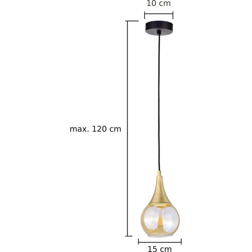 Luster na sajli LACRIMA HONEY 1xE27/60W/230V
