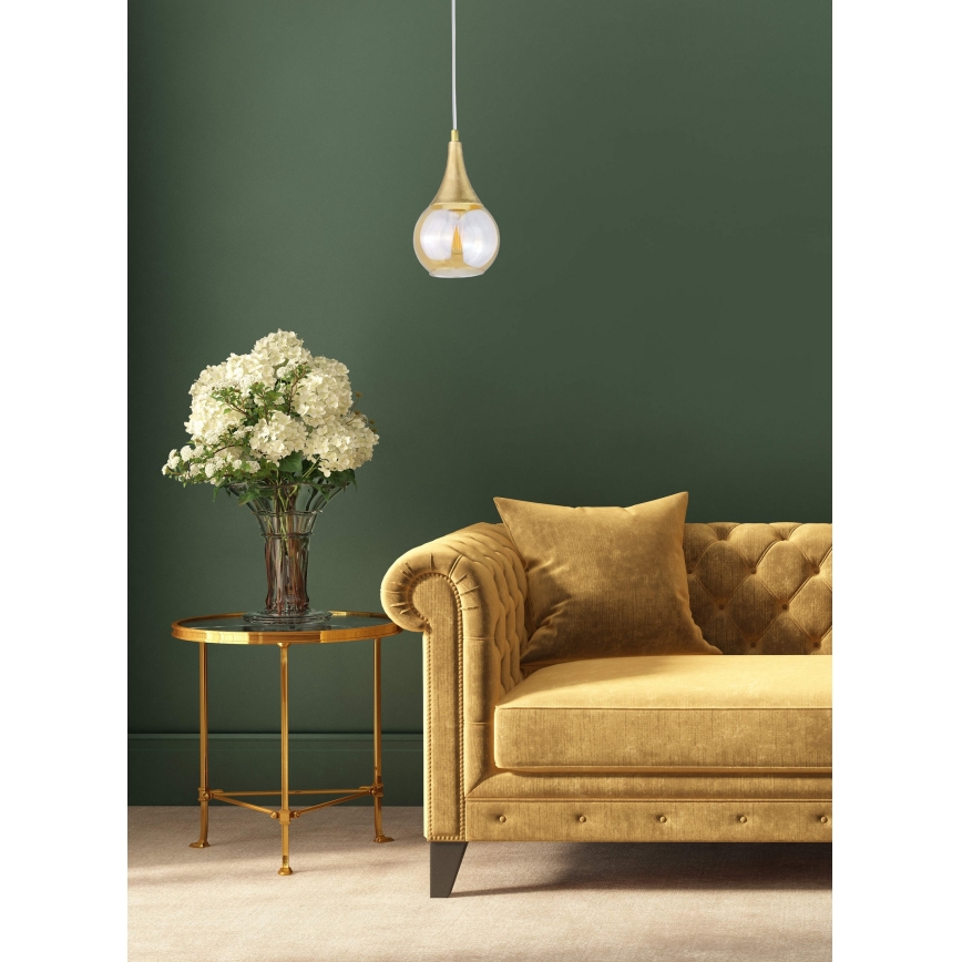 Luster na sajli LACRIMA WHITE 1xE27/60W/230V