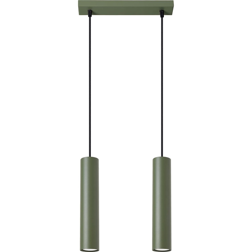 Luster na sajli LAGOS 2xGU10/10W/230V zelena