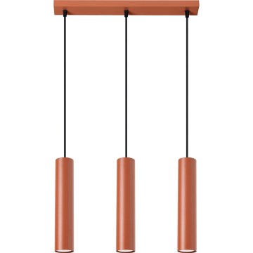 Luster na sajli LAGOS 3xGU10/10W/230V crvena