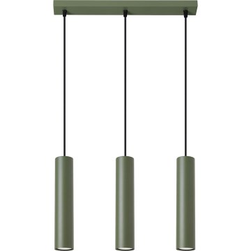 Luster na sajli LAGOS 3xGU10/10W/230V zelena