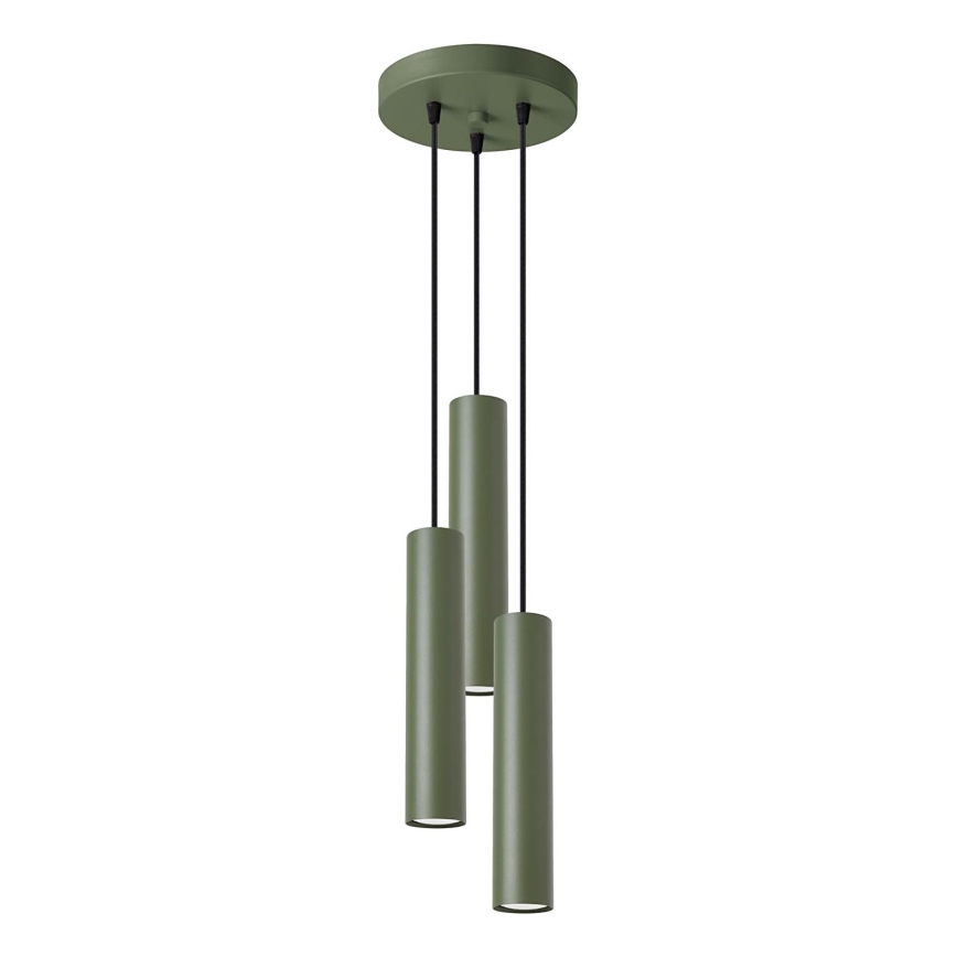 Luster na sajli LAGOS 3xGU10/10W/230V zelena