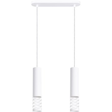 Luster na sajli LAMI 2xGU10/10W/230V bijela
