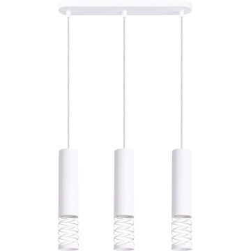 Luster na sajli LAMI 3xGU10/10W/230V bijela
