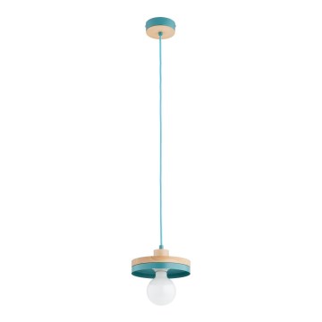 Luster na sajli LARSO 1xE27/15W/230V mint/bež