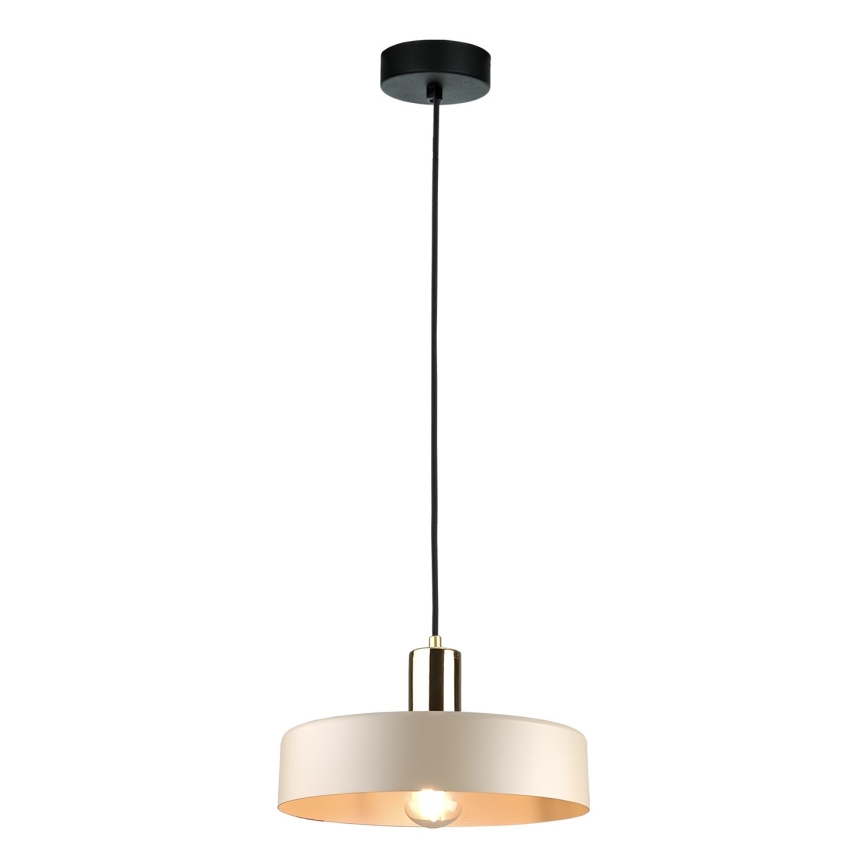 Luster na sajli LATTE 1xE27/60W/230V bež/crna/sjajni krom