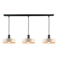 Luster na sajli LATTE 3xE27/60W/230V bež/crna