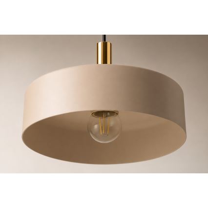 Luster na sajli LATTE 3xE27/60W/230V bež/crna/zlatna