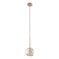 Luster na sajli LAVA 1xG9/8W/230V bež/zadimljena bež