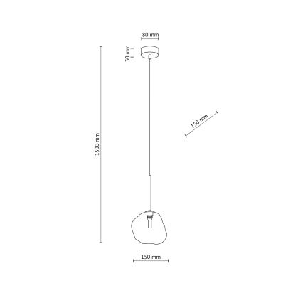 Luster na sajli LAVA 1xG9/8W/230V brončana/dimljena bež