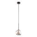 Luster na sajli LAVA 1xG9/8W/230V brončana/zadimljeno bež