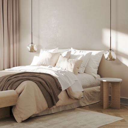 Luster na sajli LAVA 1xG9/8W/230V brončana/zadimljeno bež