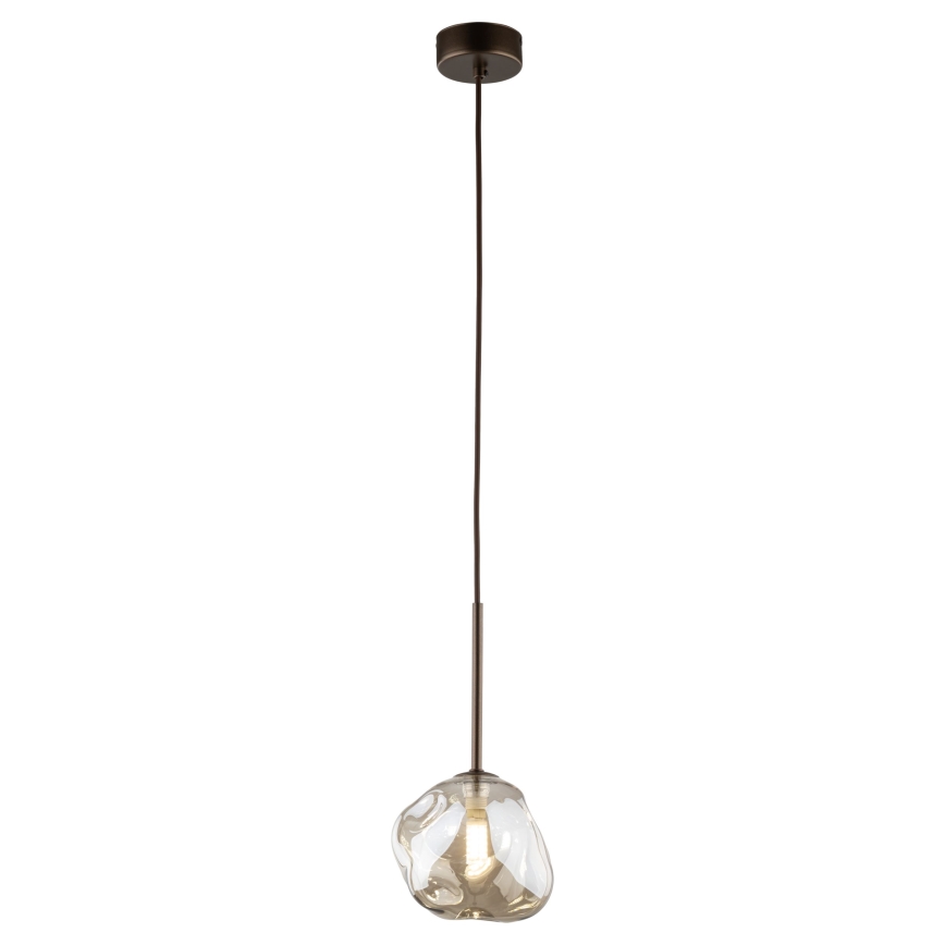 Luster na sajli LAVA 1xG9/8W/230V brončana/zadimljeno bež