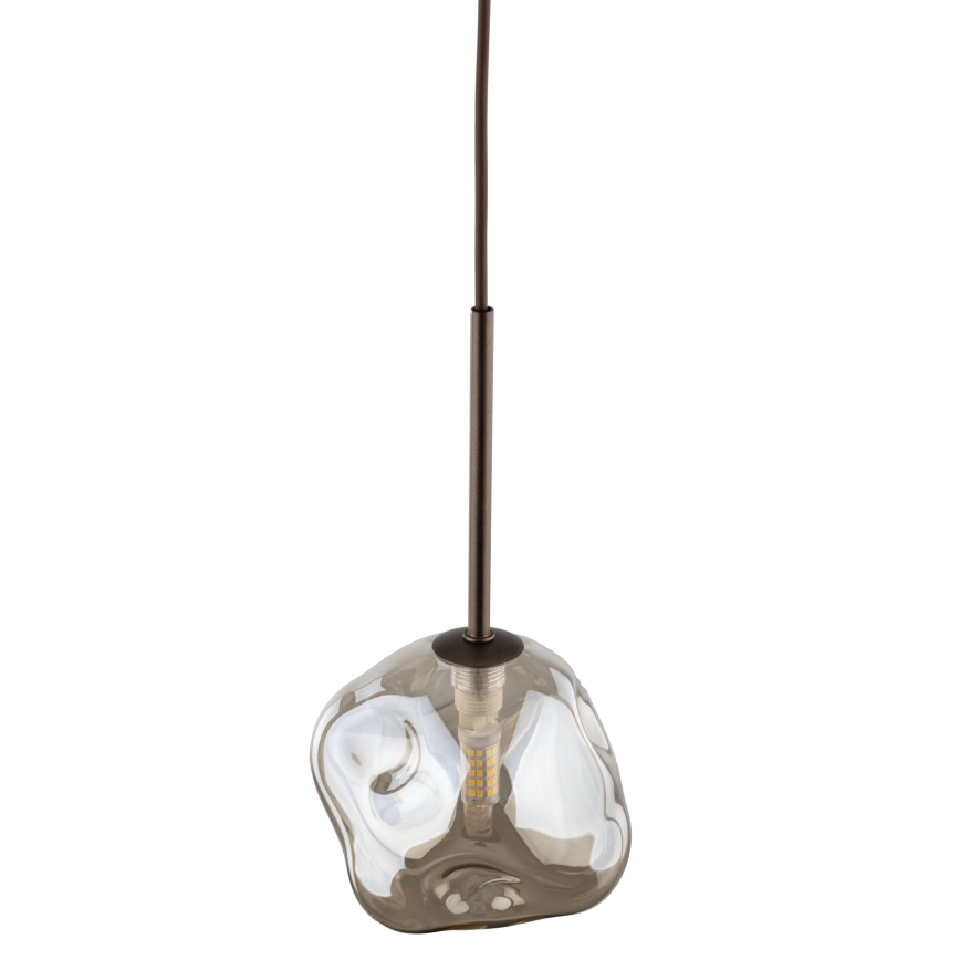Luster na sajli LAVA 1xG9/8W/230V brončana/zadimljeno bež