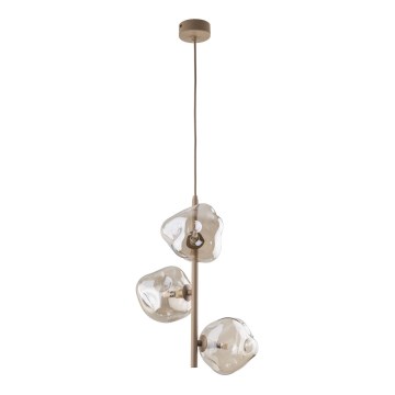Luster na sajli LAVA 3xG9/8W/230V bež/dimljeno bež