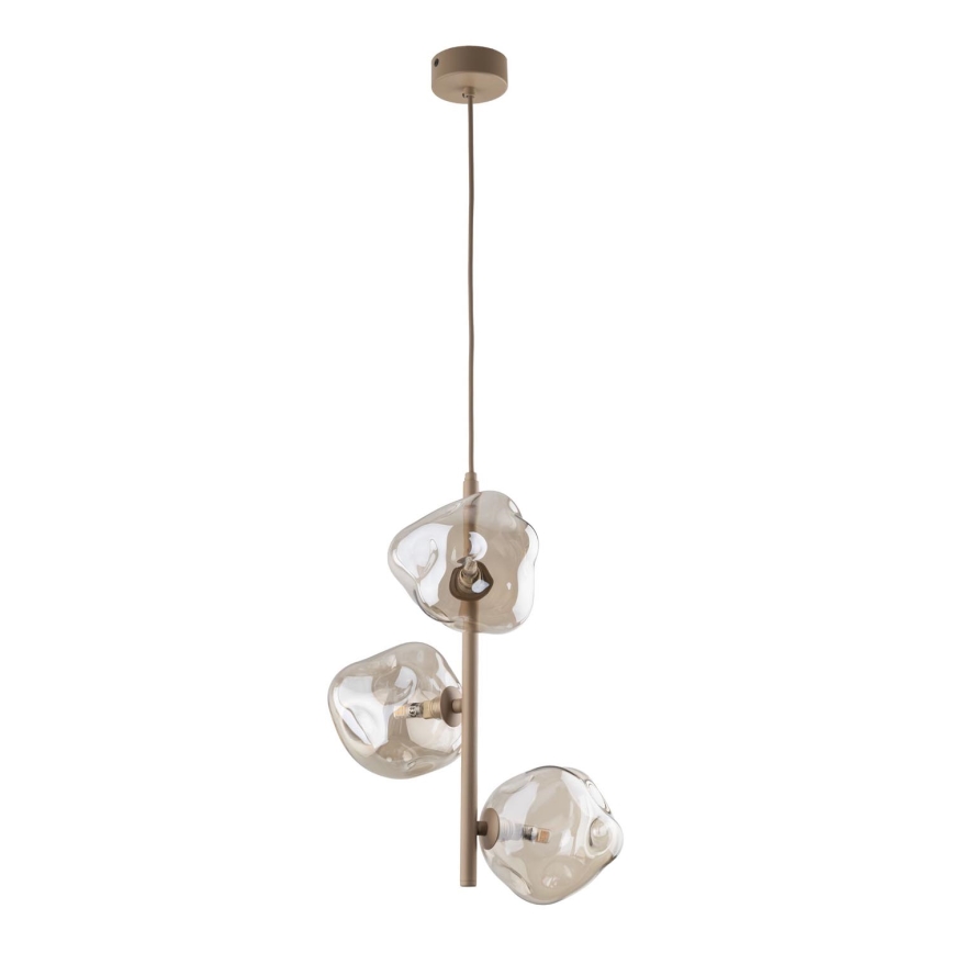 Luster na sajli LAVA 3xG9/8W/230V bež/dimljeno bež