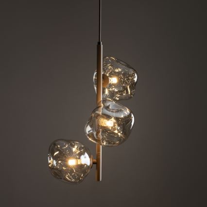 Luster na sajli LAVA 3xG9/8W/230V bež/dimljeno bež