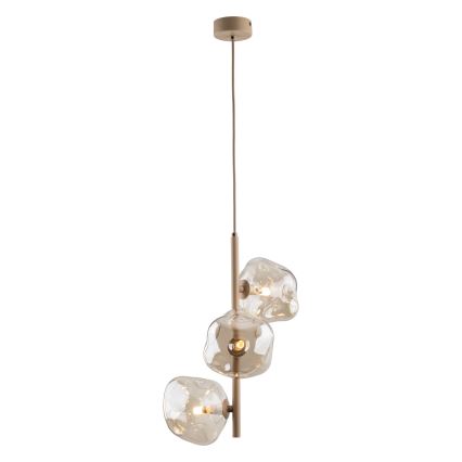 Luster na sajli LAVA 3xG9/8W/230V bež/dimljeno bež