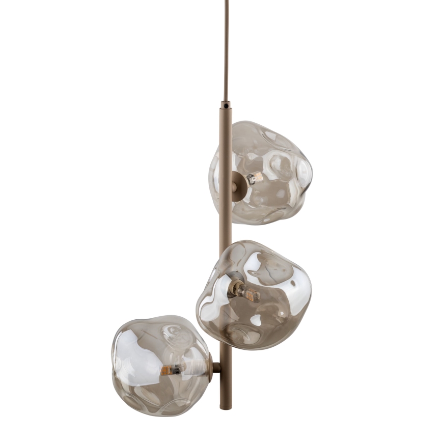 Luster na sajli LAVA 3xG9/8W/230V bež/dimljeno bež