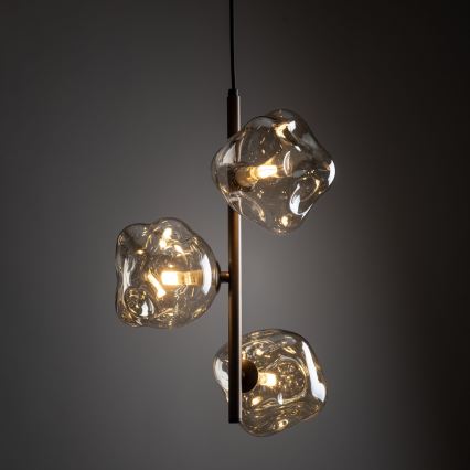 Luster na sajli LAVA 3xG9/8W/230V brončana/dimno bež