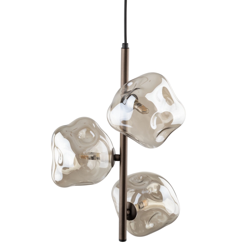 Luster na sajli LAVA 3xG9/8W/230V brončana/dimno bež