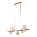 Luster na sajli LAVA 7xG9/8W/230V bež/zadimljeno-bež